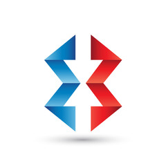 Arrow Letter E B Logo