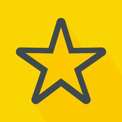 Star icon, flat style