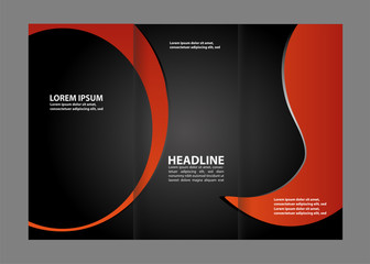 Business Theme Tri-fold Brochure Design and Catalog Vector Concept Template
