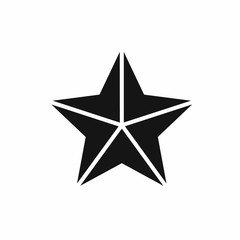 Star icon, simple style