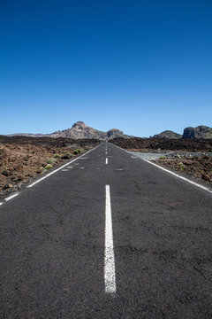 Lonely road in tenerife