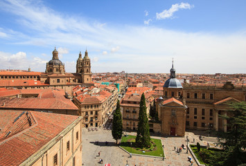 Fototapeta na wymiar Cityscape of Salamanca, view from Cathedral, Spain 
