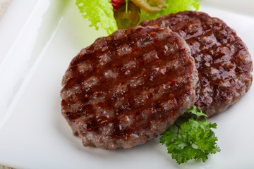 Grilled burger cutlet