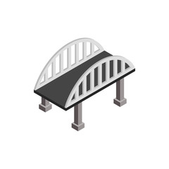 Bridge with arched railings icon