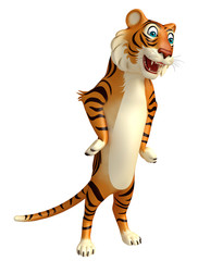 Fototapeta na wymiar funny Tiger cartoon character