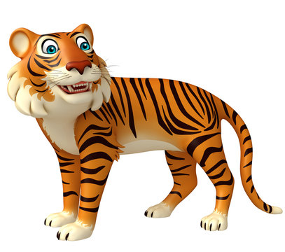 funny Tiger cartoon character