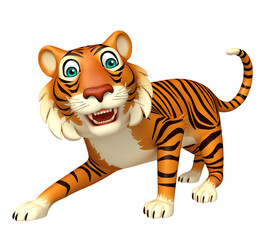 Obraz na płótnie Canvas funny Tiger cartoon character