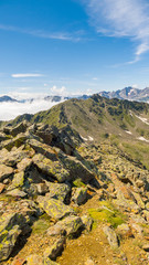 Fototapeta na wymiar Mountain rock in Andorra