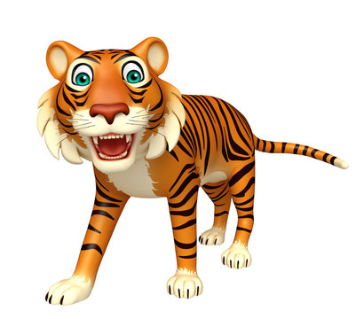 walk Tiger cartoon character