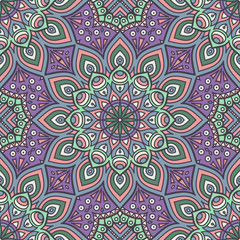 Ethnic floral seamless pattern