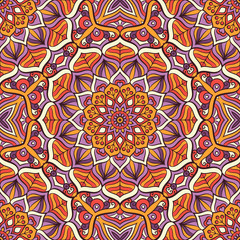 Ethnic floral seamless pattern