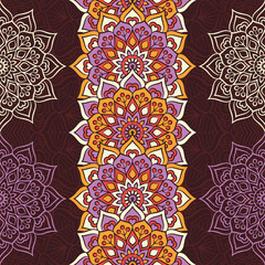 Ethnic floral seamless pattern