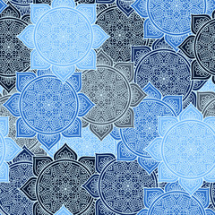 Ethnic floral seamless pattern