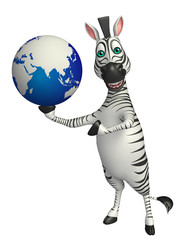 Obraz na płótnie Canvas Zebra cartoon character