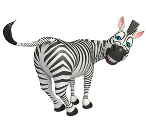 Fototapeta na wymiar funny Zebra cartoon character