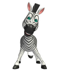 Fototapeta na wymiar funny Zebra cartoon character