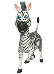 Obraz na płótnie Canvas fun Zebra cartoon character