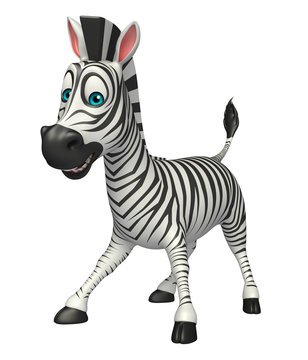 funny Zebra cartoon character