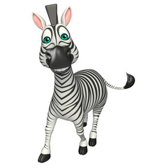Plakat funny Zebra cartoon character