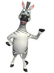 Obraz na płótnie Canvas funny Zebra cartoon character