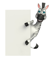Fototapeta na wymiar cute Zebra cartoon character