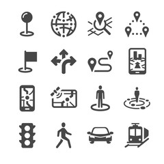 Map Location and navigation icons