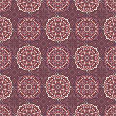 Fototapeta premium Ethnic floral seamless pattern