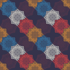 Ethnic floral seamless pattern