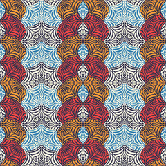 Ethnic floral seamless pattern
