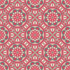 Ethnic floral seamless pattern