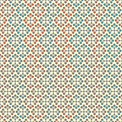 Ethnic floral seamless pattern