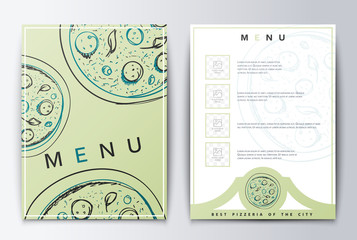 Design menu background pizza for restaurant or coffee.