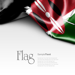Flag of Kenya on white background. Sample text.