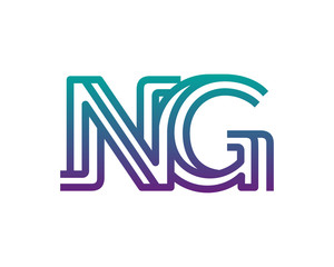 NG lines letter logo
