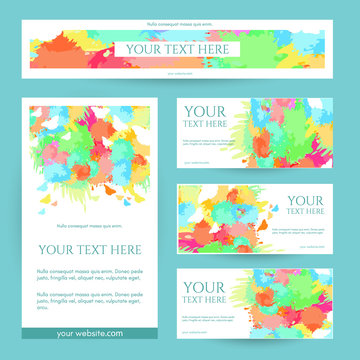 Colorful template for design presentation vector