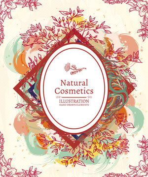 Natural cosmetics herbs and flowers