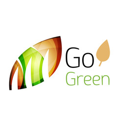 Geometric abstract leaf logo