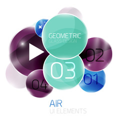 Colorful glass circles composition