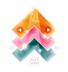 Color glossy glass arrow banner