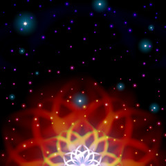 Obraz premium Mystic shiny star with sparkles