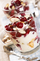 Black Forest trifle with cherry and chocolate