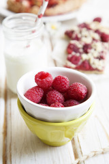 Fresh raspberry and summer bakery