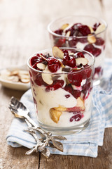 Black Forest trifle with cherry and chocolate