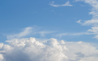 colorful dramatic sky with cloud at sunset