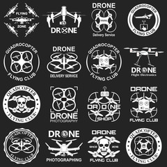 drone footage emblems - obrazy, fototapety, plakaty