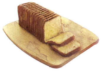 watercolor sketch of bread on a white background