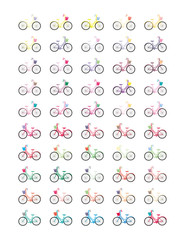 Bicycle race,vintage style,element,eps 10,vector printables,decorative stickers for office,school bullet journal etc.