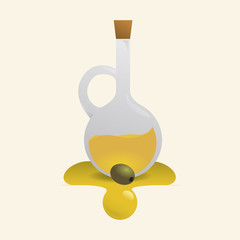 Olive OiL design. Orgnic concept. white background