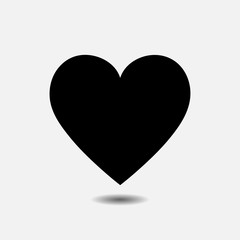 Heart Icon Vector. Round icon flat design.