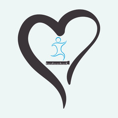 Healthy lifestyle design. Bodybuilding illustration. white backg